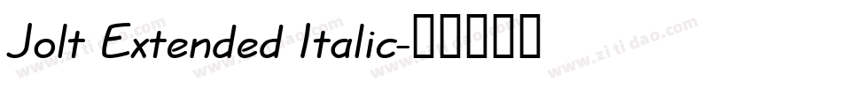 Jolt Extended Italic字体转换